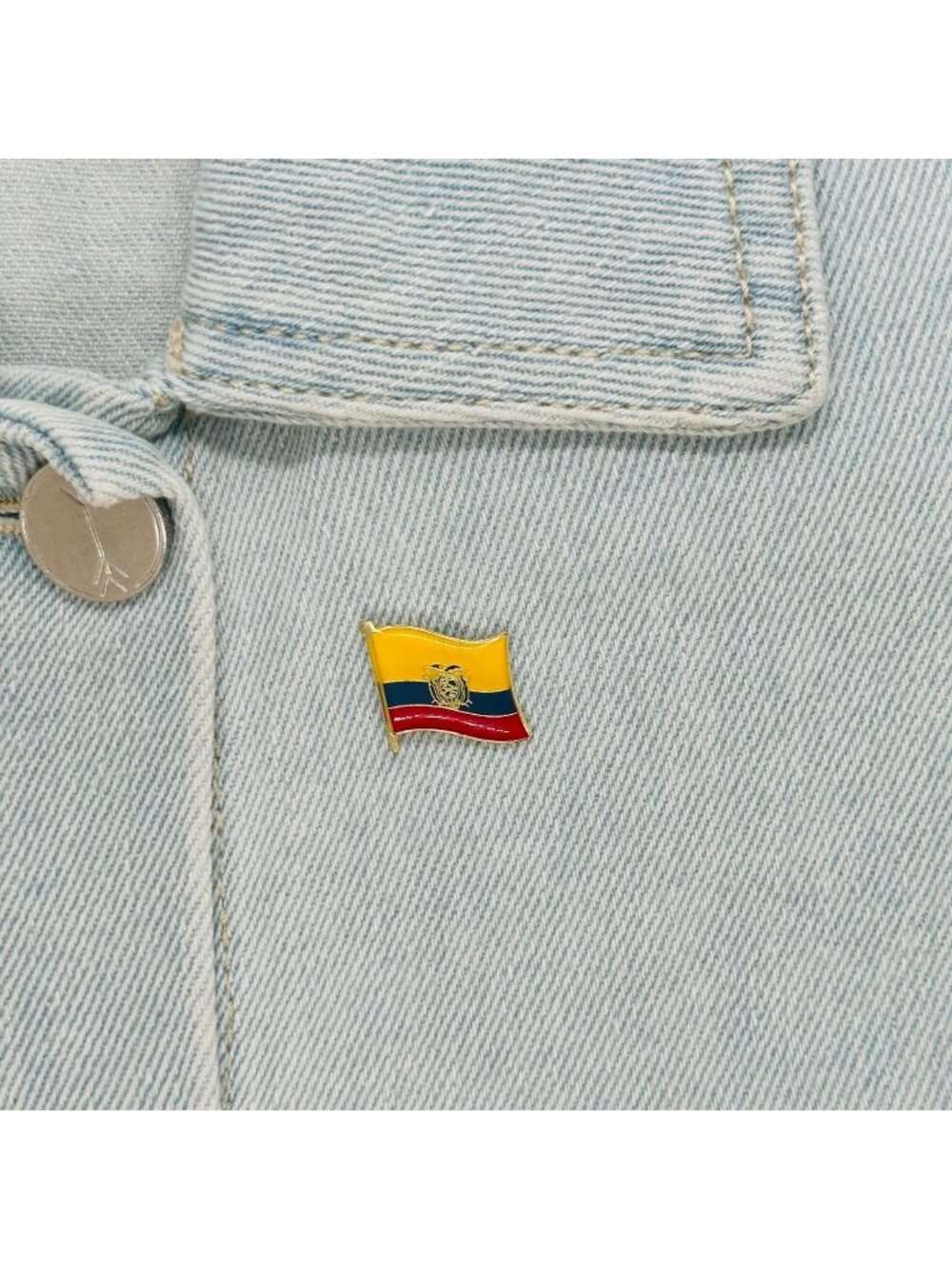 โจEcuadorian Flag Enamel Pin Yellow Blue Red Broch Patriotic National Emblemโจ